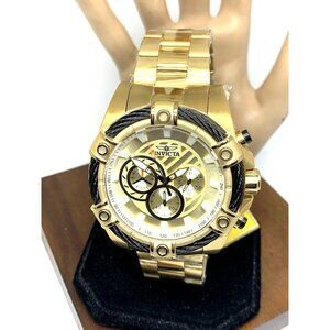 Invicta Mens Watch 25515 Bolt Quartz Chronograph Gold Stainless Steel Diver 52mm